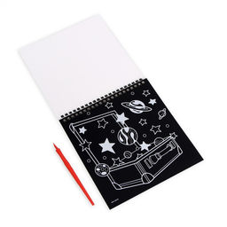 Цена за 2 шт. Гравюра блокнот - раскраска детская «Космос», 19×19 см