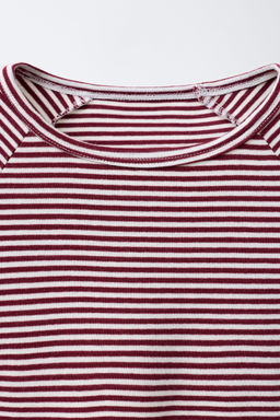 STRIPED T-SHIRT WITH MODAL - Zara фото 3