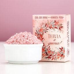 Соль для ванны Тепла и уюта!, 100 г, аромат розы, Чистое счастье  фото 2