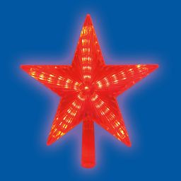 ULD-H2121-031/STA RED STAR-3 Украшение светодиодное для ёлки Звезда-3, 21 см. 31 светодиод. Красный свет. Прозрачный провод. TM Uniel - Volpe фото 4