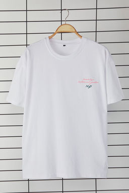 TRENDYOL MAN Lacivert Oversize/Genis Kesim Cicek Bask?l? %100 Pamuklu Tok Kumas T-shirt TMNSS25TS00069 - Trendyolmilla фото 7