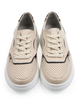 03-C930-2A BEIGE Полуботинки спортивные женские (натуральная кожа)