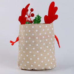 Мешок для подарков с рогами, 22х12 см, виды МИКС - Simaland фото 2