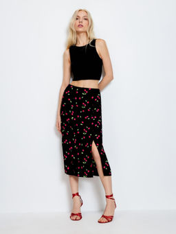 10200180575 Юбка жен. Ayla черный принт