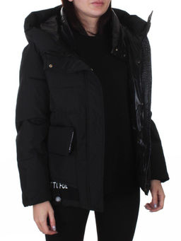 PE23-2 BLACK Куртка зимняя женская оверсайз (150 гр. холлофайбер)