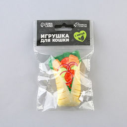 Игрушка для кошек с мятой Шаурма из текстиля, 9х5,2 см - Пушистое счастье фото 6