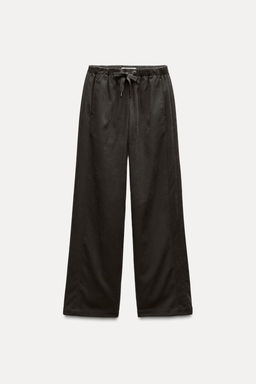 TEXTURED WIDE-LEG TROUSERS - Zara фото 7