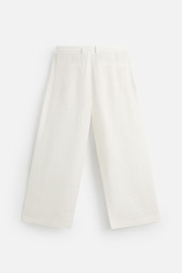 100% LINEN PLEATED TROUSERS - Zara фото 8