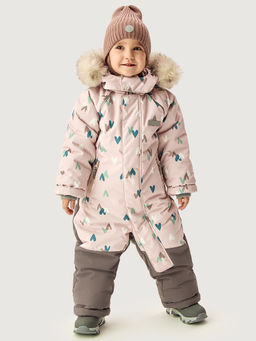 Комбинезон 8з0626 пудра/кофе