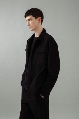 Плиссированная куртка с рубашечным воротником и расслабленным кроем - Defacto фото 3