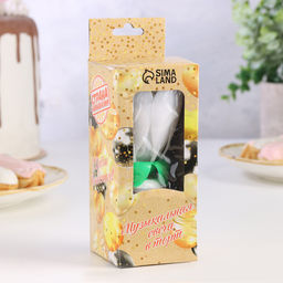 Цена за 2 шт. Свеча для торта музыкальная «Тюльпан», крутящаяся, белая, 14.5×6 см