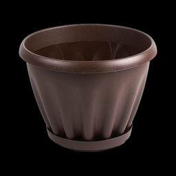 Горшок "Знатный" 0,45 л, d-110, с/п, шоколад, арт. Мп300Ш