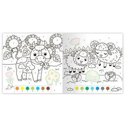 Раскраска по номерам с наклейками Весёлая ферма, 16 стр. - Буква-ленд фото 4