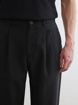 Брюки мужские Baggy Fit из габардина со складками