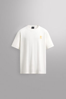 PRINTED LINEN-COTTON T-SHIRT - Zara фото 2