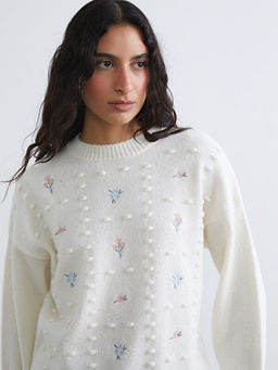 Bisiklet Yaka Nak??l? Kad?n Triko Kazak