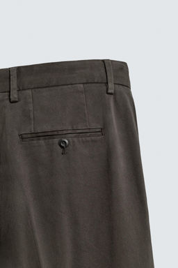 WASHED-EFFECT SUIT TROUSERS - Zara фото 9