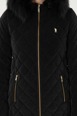 Женская черная кожаная куртка - U.s. polo assn фото 5