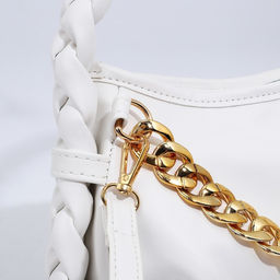 Сумка-багет на молнии, цвет белый - Simaland фото 5