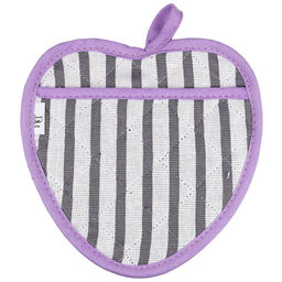 Прихватка с запахом 20х20см Лайн-3, форма Клубника, рогожка 171г/м2, хлопок 100%, наполнитель - ватин 280г/м2, на пластмассовом подвесе, Домашняя мода (Россия)  фото 2