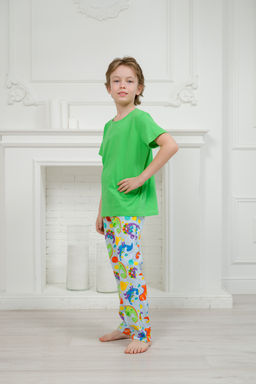 Пижама подростковая из кулирки Фантазия динозавр