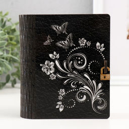 Деревянная шкатулка-книга «Бабочки» 14×12х5 см