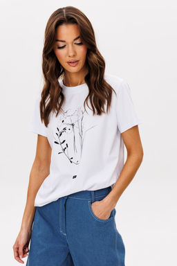 Футболка Fantazia Mod 5185 белая  фото 3