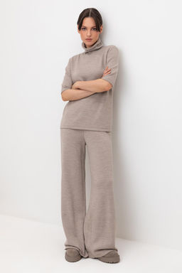 ЕВ 444/ш/бежевый меланж брюки жен