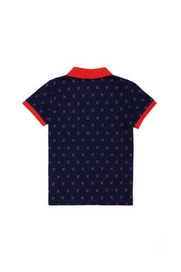 Темно-синяя футболка с воротником-поло для мальчика Неожиданная скидка в корзине - U.s. polo assn фото 2