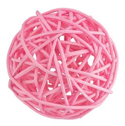 Blumentag BRF-7 Шар декоративный из ротанга d. 7 см 6 шт. №08 т. розовый