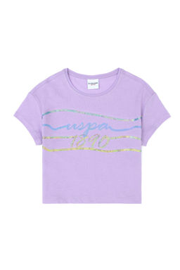Сиреневая футболка для девочки