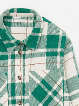 Ekose Uzun Kollu K?z ?ocuk G?mlek Ceket - Waikiki фото 2