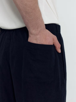 Брюки мужские черные из хлопка и льна черный 181259-1 - Mark formelle фото 13