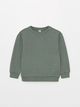 Bisiklet Yaka Basic Uzun Kollu K?z ?ocuk Sweatshirt