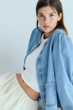 Chaqueta denim con mangas abullonadas - H&m фото 3
