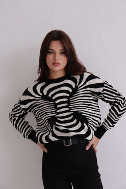 10446 Джемпер чёрно-белый - Martichelli фото 12