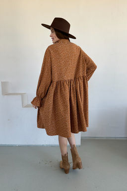 Платье женское PUFF059/03/Коричневый, бежевый - Rise фото 3