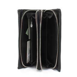 Кошелек женский натуральная кожа Cossroll-2203-9907-2, на молнии, 2отд, 16карм, черный SALE 248029