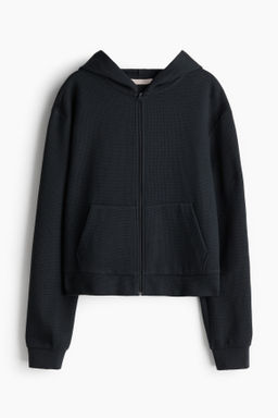Chaqueta sudadera gofrada con capucha y cremallera - H&m фото 2