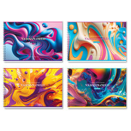 Альбом для рисования BG А4 24л. на спирали "Радужные краски" (АР4гр24 12839) обложка картон