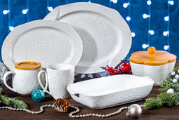 Банка д/печенья 19,5*19,5*10 см 900 мл Цветок Снежинки с дерев крышкой - Elan gallery фото 4