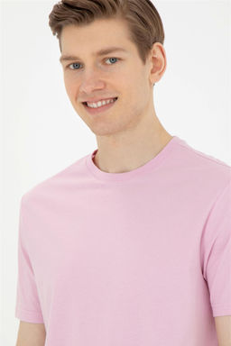 Мужская розовая базовая футболка - U.s. polo assn фото 2