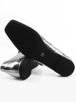 06-2009-5C GREY/SILVER Туфли женские (натуральная кожа)
