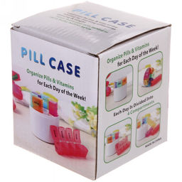 Таблетница - органайзер 28 ячеек "VOSTOKDOM", 8.8*8.8*9.7см (упаковка коробка)