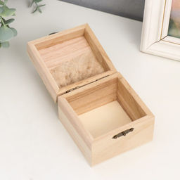 Цена за 6 шт. Шкатулка для росписи дерево «Квадрат», 6.5×8.5×8.5 см