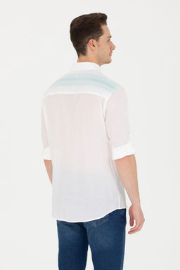 U. S. Polo Assn Мужская белая рубашка с длинным рукавом - U.s. polo assn фото 5