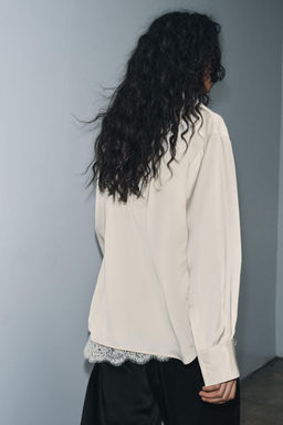 ZW COLLECTION COMBINED SATIN BLOUSE - Zara фото 2