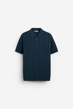 RIBBED KNIT POLO SHIRT - Zara фото 30