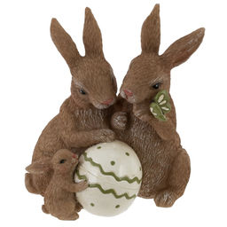 Фигурка декоративная "Зайцы", L13 W8,5 H14 см