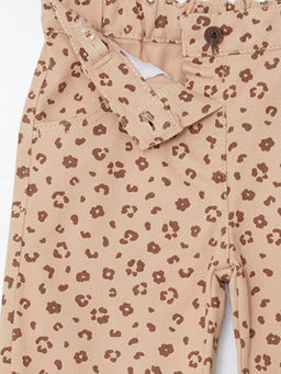 Wideleg Fit Leopar Desenli K?z ?ocuk Pantolon
